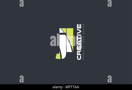 Gemeinsame joined Buchstabenkombination jl j l Alphabet grün blau blackground Technologie Media logo Icon Design Company Stock Vektor