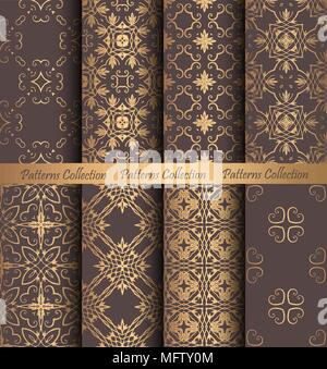 Golden Pattern geschmiedet Vintage Design Stock Vektor