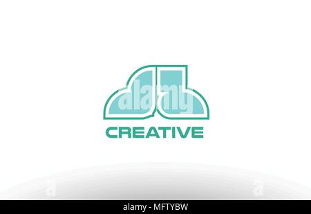 Gemeinsame joined Brief schreiben Kombination grün Pastell Alphabet jl j l logo Icon Design Company Stock Vektor