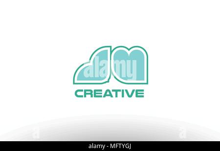 Gemeinsame joined Brief schreiben Kombination grün Pastell alphabet Ju j u logo Icon Design Company Stock Vektor