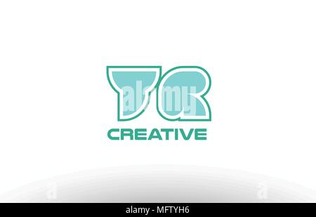 Gemeinsame joined Buchstabenkombination grün Pastell Buchstaben yr y r logo Icon Design Company Stock Vektor