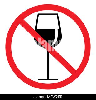 Kein Trinkwasser flachbild Symbol Silhouette Stock Vektor