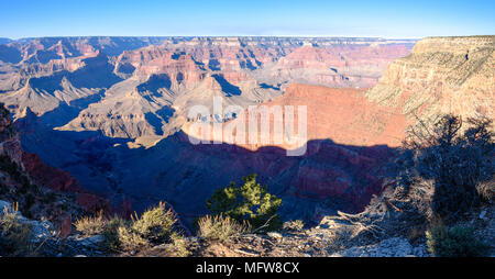 Der Grand Canyon als vom South Rim am Nachmittag gesehen Stockfoto