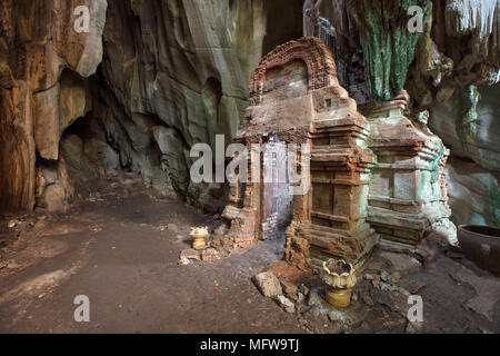 Phnom Chhnork Khmer hinduistischen Höhlentempel in der Provinz Kampot, Kambodscha Stockfoto