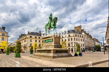 Denkmal von Jeanne d'Arc in Orleans, Frankreich Stockfoto