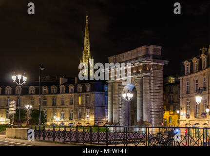 Porte de Bourgogne in Bordeaux, Frankreich Stockfoto