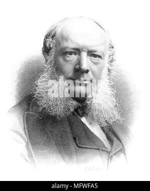 CARL (Karl) WILHELM SIEMENS (1823-1883), deutscher Ingenieur, der später britischer Staatsbürger wurde. Stockfoto