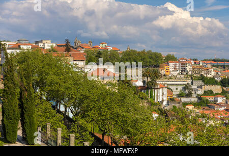 Blick auf Porto von Jardins Do Palacio de Cristal Stockfoto