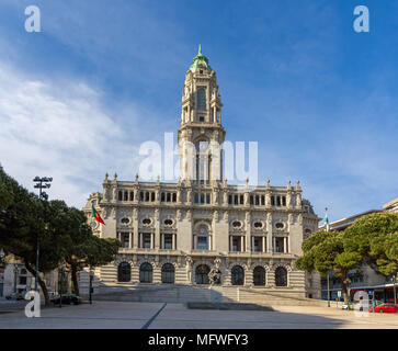 Rathaus von Porto, Portugal Stockfoto