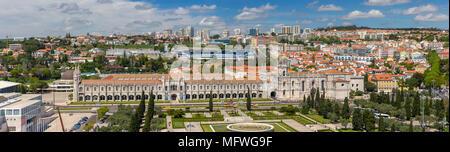 Panorama der Hieronymus-Kloster in Lissabon, Portugal Stockfoto