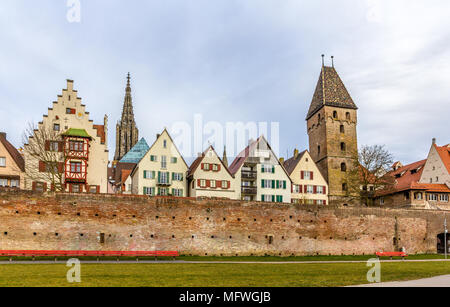 Blick auf Ulm - Deutschland, Baden-Württemberg Stockfoto