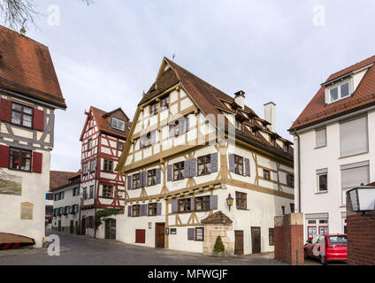 Traditionelle Fachwerkhaus in Ulm, Deutschland Stockfoto