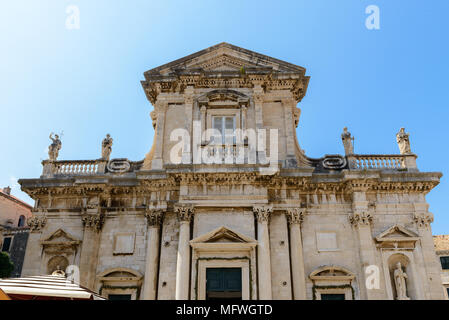 Kirche des Hl. Blasius (Sveti Vlaho) in der Altstadt von Dubrovnik, Kroatien Stockfoto