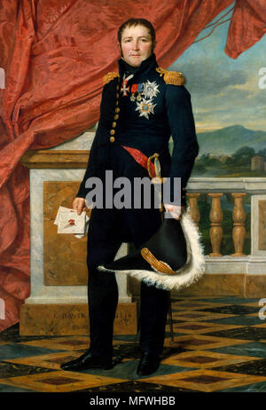 Étienne Maurice Gérard, 1er Comte Gérard (1773-1852), französischer General und Staatsmann und Marschall von Frankreich. Premierminister kurz 1834 Étienne Maurice Gérard. Porträt von Jacques-Louis David Stockfoto