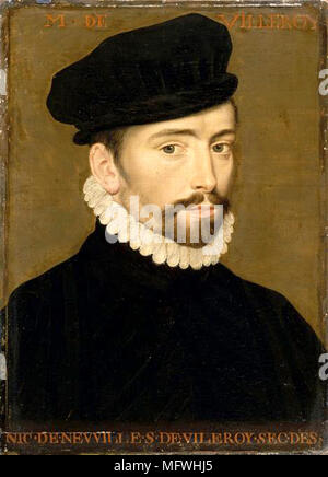 Nicolas IV de Neufville, Seigneur de Villeroy (1543 - 1617) Staatssekretär unter vier Könige von Frankreich Stockfoto