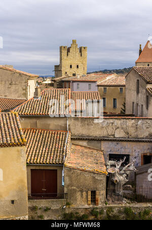 Innen befestigte Stadt Carcassonne - Frankreich Stockfoto