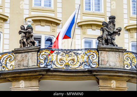 Balkon des alten königlichen Palast in Prag Stockfoto