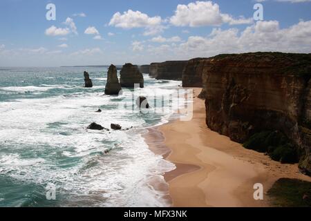 Blick entlang der Great Ocean Road Stockfoto