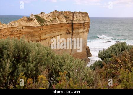 Blick entlang der Great Ocean Road Stockfoto