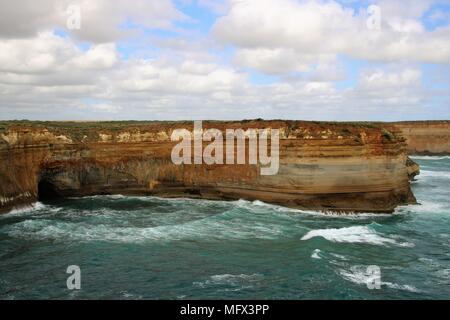 Blick entlang der Great Ocean Road Stockfoto