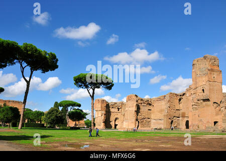 Die Bäder von Caracalla Waren der zweite größte römische öffentliche Bäder. Sie waren zwischen AD 212 und 216, von Kaiser Caracalla erbaut, und sie könnte, halten Sie die 1 gedrückt. Stockfoto