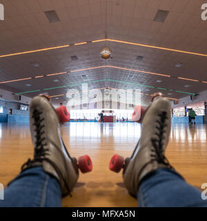 Sportsman's Halle indoor Rollschuhbahn in Maryland Stockfoto