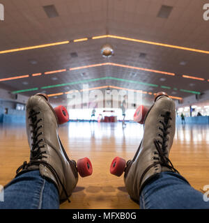 Sportsman's Halle indoor Rollschuhbahn in Maryland Stockfoto