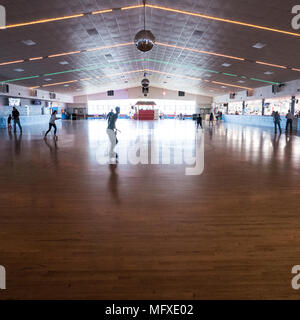 Sportsman's Halle indoor Rollschuhbahn in Maryland Stockfoto