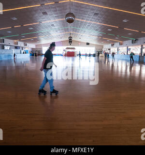 Sportsman's Halle indoor Rollschuhbahn in Maryland Stockfoto