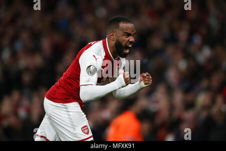 London, Großbritannien. 26. April 2018. X während der UEFA Europa League Halbfinale Hinspiel Spiel zwischen Arsenal und Atletico Madrid im Emirates Stadium am 26. April 2018 in London, England. Credit: PHC Images/Alamy leben Nachrichten Stockfoto