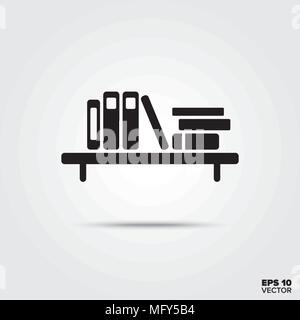 Bücherregal Symbol. Bildung Symbol. EPS 10 Vektor. Stock Vektor