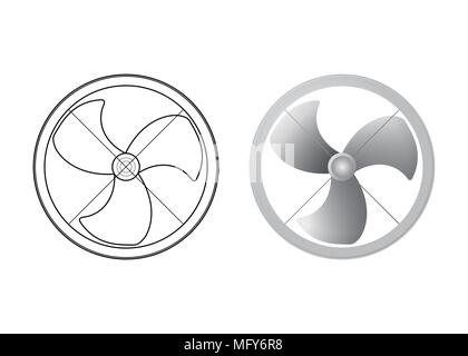 Axial Flow Ventilator Stock Vektor