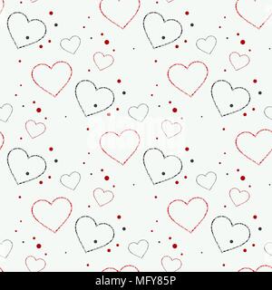 Abstrakte liebe Herzen nahtlose Muster. Für Saint Valentines Tag Karten Stock Vektor