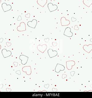 Ist niedlich Valentine nahtlose Muster mit Herz Stock Vektor