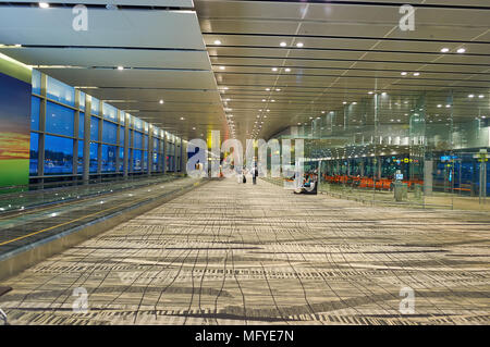 Singapur - ca. November 2015: in Singapur Changi Airport. Stockfoto