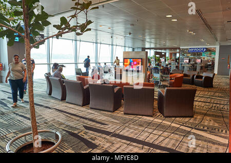 Singapur - ca. November 2015: in Singapur Changi Airport. Stockfoto