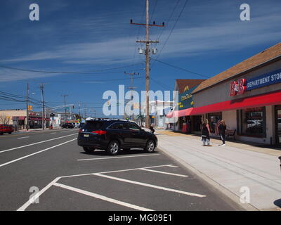 Straßenszenen in Lavallette, New Jersey an der NJ Ufer. Stockfoto