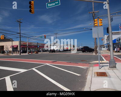 Straßenszenen in Lavallette, New Jersey an der NJ Ufer. Stockfoto