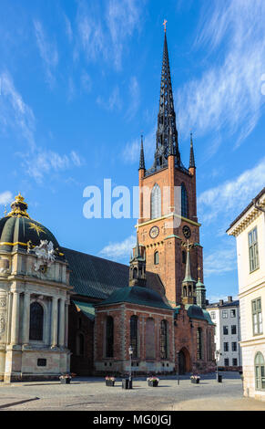 Riddarholm Kirche Riddarholmen ("Die Ritter 'Insel'), Altstadt, Stockholm, Schweden. Stockfoto