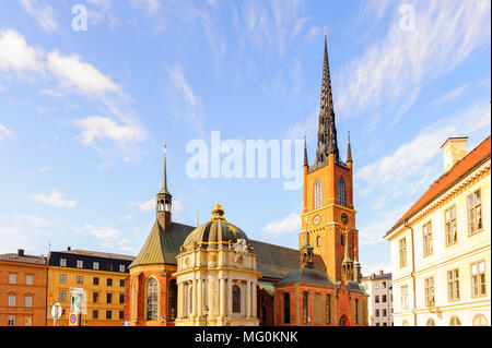 Riddarholm Kirche Riddarholmen ("Die Ritter 'Insel'), Altstadt, Stockholm, Schweden. Stockfoto