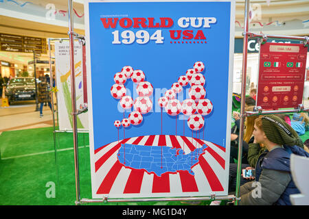 KALININGRAD, Russland - ca. März 2018: Installation in Europa Shopping Centre in Kaliningrad. Stockfoto