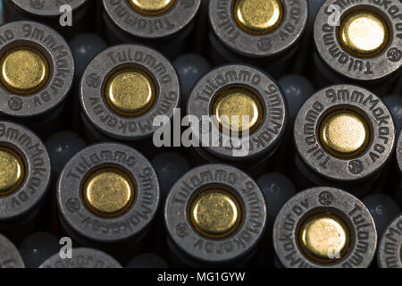 9 mm Makarov Munition Stockfoto