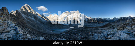 Sonnenuntergang von Kala Patthar, Nepal gesehen Stockfoto