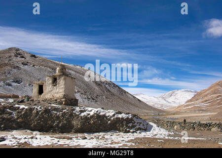 Dorf Eingang in der Nähe von Puga Thermalquellen, Ladakh Stockfoto