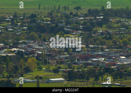 Tenterfield im New England Region von New South Wales, vom Mount Mackenzie gesehen. Stockfoto