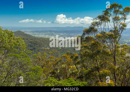 Die Aussicht vom Mount Mackenzie Lookout in der Nähe von Tenterfield im New England Region von New South Wales, Australien. Stockfoto