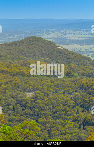 Die Aussicht vom Mount Mackenzie Lookout in der Nähe von Tenterfield im New England Region von New South Wales, Australien. Stockfoto