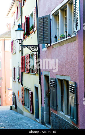 Alte Straßen in Zürich, Schweiz Stockfoto