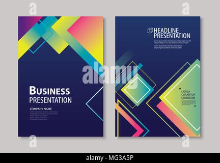 Abstrakte gradient modernen geometrischen Flyer und Poster Design vorlage Hintergrund. Verwenden Sie für brochuer, Buchcover, Bericht, Corporate, jährliche, Business, mag Stock Vektor