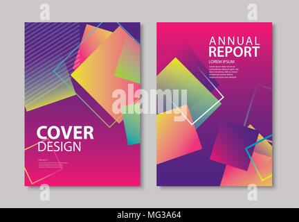 Abstrakte gradient modernen geometrischen Flyer und Poster Design vorlage Hintergrund. Verwenden Sie für brochuer, Buchcover, Bericht, Corporate, jährliche, Business, mag Stock Vektor